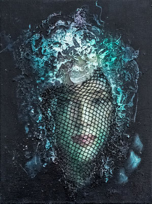 JINY LAN  I  Networking Leona  I  Öl auf Leinwand  I   40 x 30 cm 