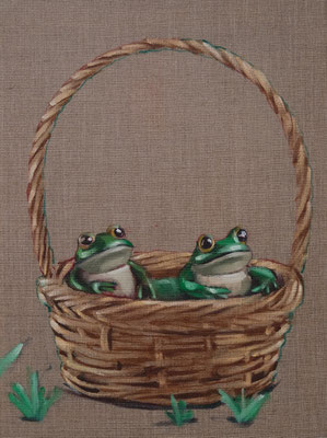 HOLGER KURT JÄGER  I How to frog  I  Öl auf Leinwand  I  40 x 30 cm