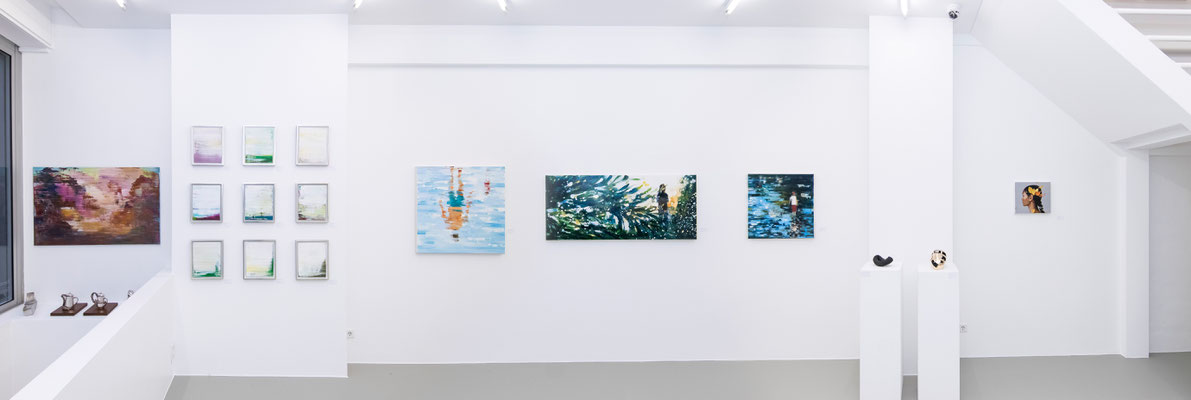 Ausstellungsansicht 4 INDEX 20: Xianwei Zhu, Angela Schilling, Renata Tumarova, Roland Schmitz, Alpay Efe