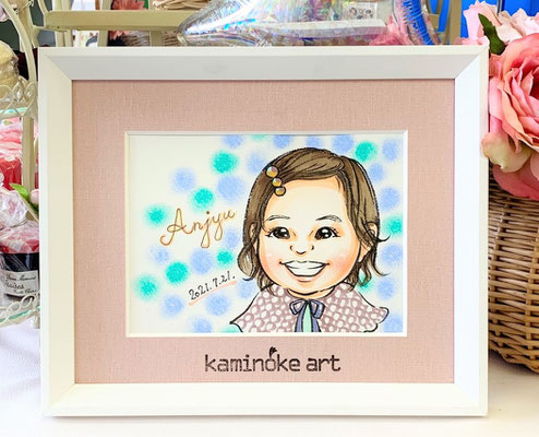子どもの1歳の誕生日に似顔絵