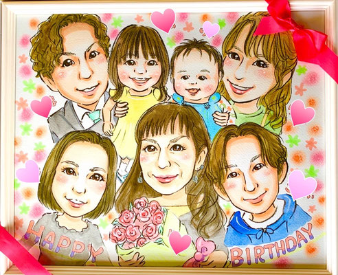 母に贈る似顔絵ギフト