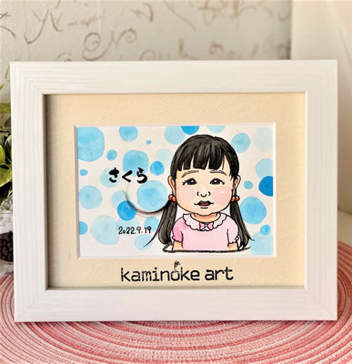 似顔絵と髪の毛を残そう