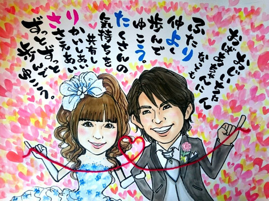 三重の手描き似顔絵ウェルカムボード制作はオリオンプラス