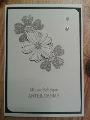 Trauerkarte 2,30 € incl. Umschlag weiß