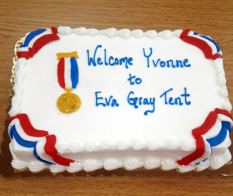 Welcome, Yvonne Chivis, to Eva Gray Tent!   -End