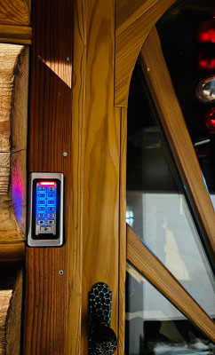 Zugang mit Code zur Sauna