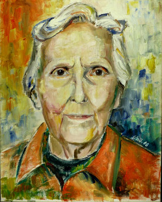 Hertha Krause geb. Grützner, meine Mutter; Öl 2008; 50x60 cm