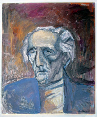 Rolf Werstler: Rosso Majores Porträt, Öl, 1989