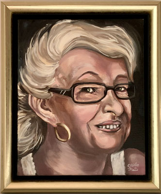 Peinture à l'huile sur toile d'après une photo dégradé.  10 x 12 po - 25,4 x 30,48 cm - 2020