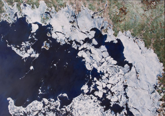 NÖRDLICHE OSTSEE BEI KEMI // 29. April 2025 // Ölfarben auf Leinwand // 120 x 170cm