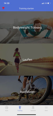 Trainingsart auswählen