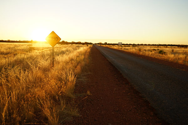 Sonnenuntergang am Tanami Track
