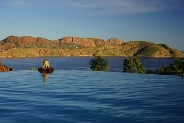 der Infinity Pool am Lake Argyle