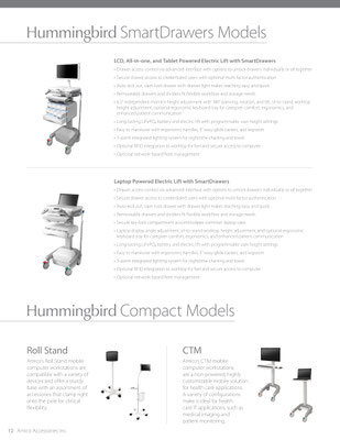 AMICO 医療用システムカート Hummingbirdシリーズ 英文カタログ　P12
