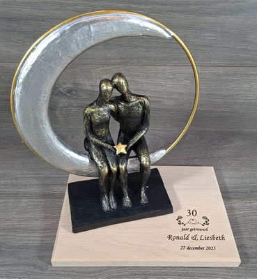Beeld: echte liefde met beuken plank