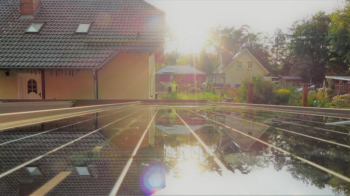 Solarglas auf Terrasse