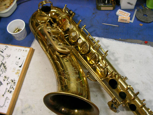 Selmer Mark Ⅵ Tenor Sax オーバーホール&修理 - 管楽器修理 Selmer Mark Ⅵ Tenor Sax オーバーホール&修理 - 管楽器修理