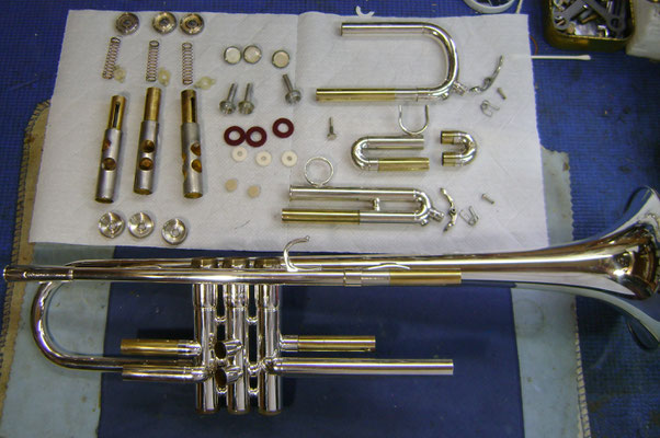 YAMAHA YTR6320S 凹み修理 バルブ固着 - 管楽器修理工房 YAMAHA YTR6320S 凹み修理 バルブ固着 - 管楽器修理工房