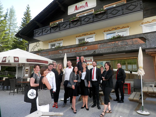 Ankunft beim Haus Alpina