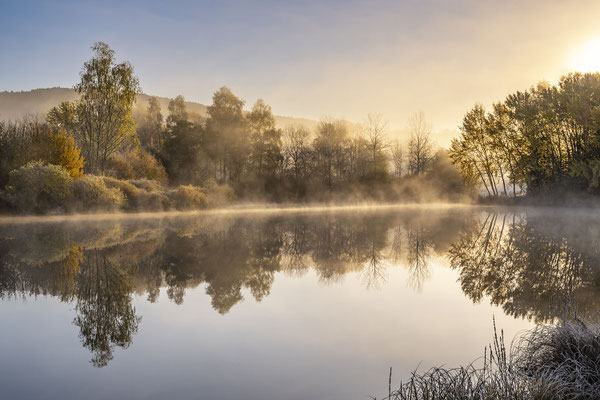 Ain - Bugey - "Saisi par le froid" - Plans d'eau du Genevray à Thézillieu - Ratio 2/3