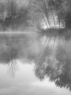 Ain - Bugey - "Plans d'eau du Genevray à Thézillieu N&B" - Ratio 3/4