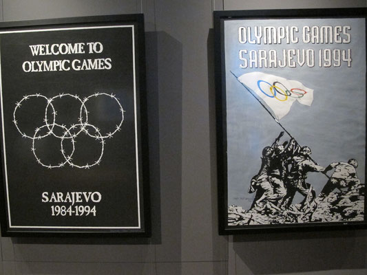 Plakate aus der belagerten Stadt zum 10 Jublläum Olympia '84
