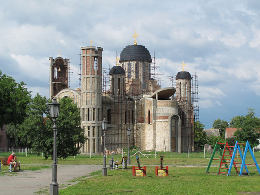 Vrbas. Neubau einer serbisch-orthodoxen Kirche