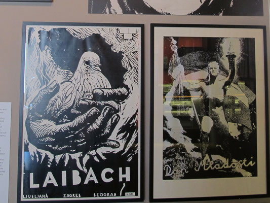 Stadtmuseum. Damals umstrittene Plakate der Band Laibach