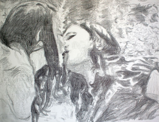Kiss 50x65 cm Graphite/Paper 2013