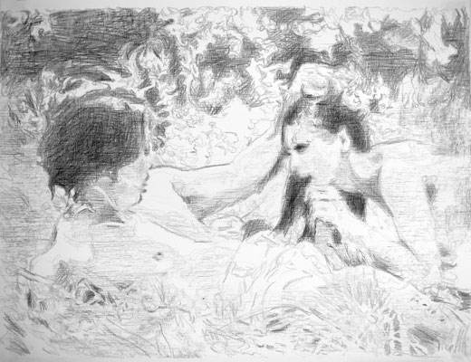 Rosegarden 50x65 cm Graphite/Paper 2013