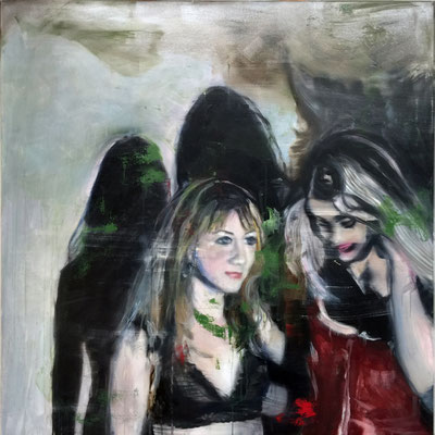 Catching the cheetah 7, 100x 100 cm, oil on canvas, 2016