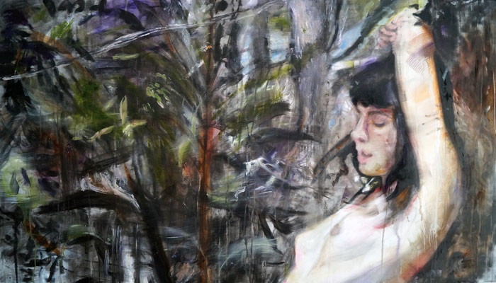 Behind, 95 x 170 cm, oil on canvas, 2017