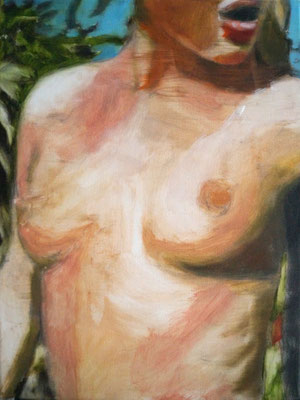 Skyblue, 40 x 30 cm, oil on canvas, 2017