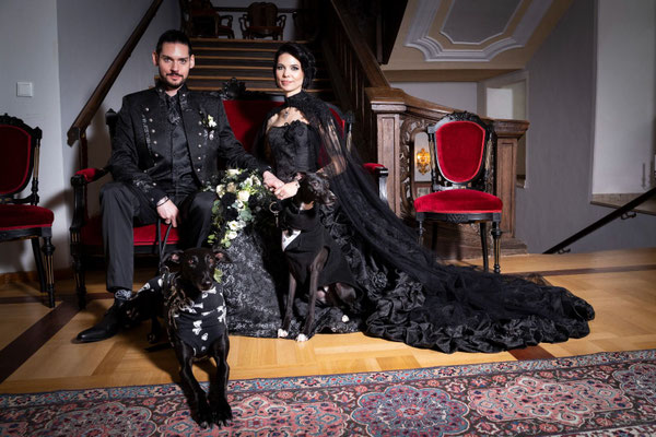 schwarze gothic brautmode, gothic brautkleider