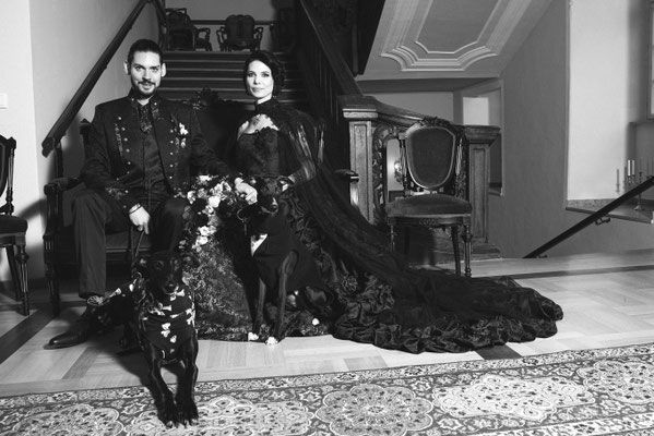 gothic brautkleid, luxusbrautmode