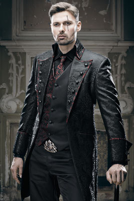 steampunk groom gothic wedding