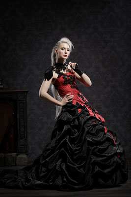 exceptionally black wedding dresses