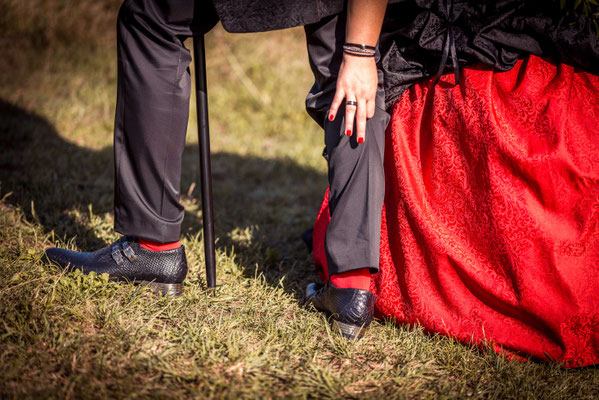 farbige brautmode, gothic, steampunk hochzeit
