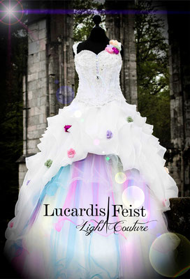 Regenbogen Hochzeitskleid- buntes Brautkleid