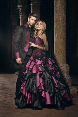 außergewöhnliche brautmode, schwarze brautmode, bunte brautkleider