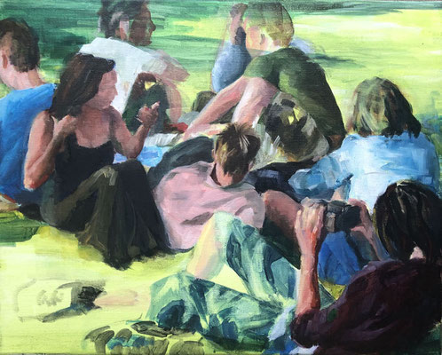 Unite green, 2019, 40x50 cm, oil on canvas