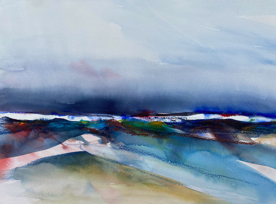 imaginary landscape, Aquarell, 52 x35 cm
