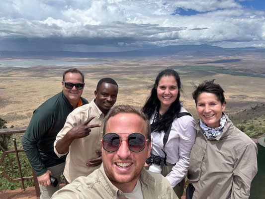 Selfie am Ngorongoro Krater