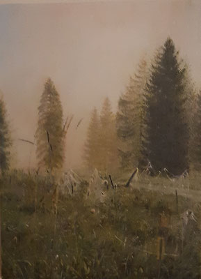 "Sonne durchbricht der Nebel" / Öl / 30x40 cm / 2022 /----CHF 1'500----