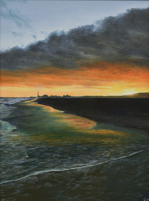 Sonnenuntergang, Gran Canaria / Acryl / 40x30 cm / 2002 /----CHF 900--