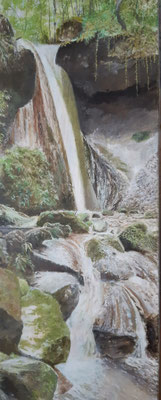 Lorze / Hölloch Baar / Öl / 90x30 cm / 2024 /----CHF 2'100----