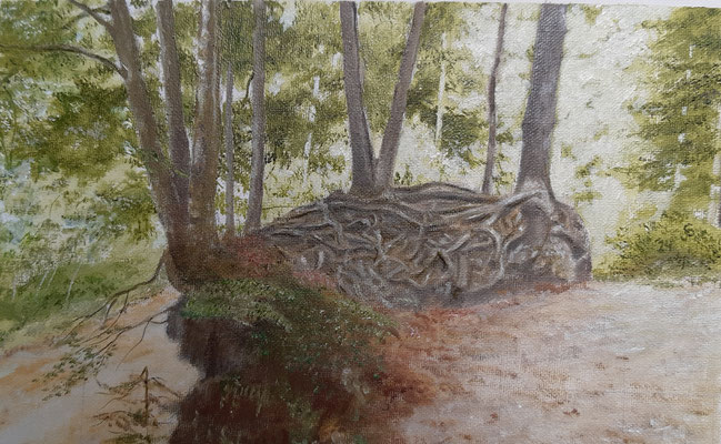 Lorze in Baar / Öl auf Leinwand / 20 x 30 cm / ----CHF 900---- 