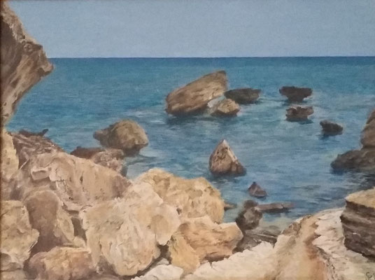 Cypern II / Acryl / 30x40 cm / 2002 /----CHF 900----
