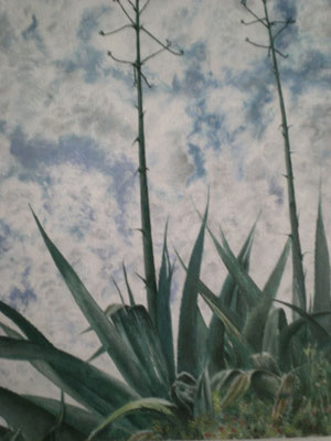 Cypern III " Stachelig " / Acryl / 40x50 cm / 2002 /----CHF 1'300----
