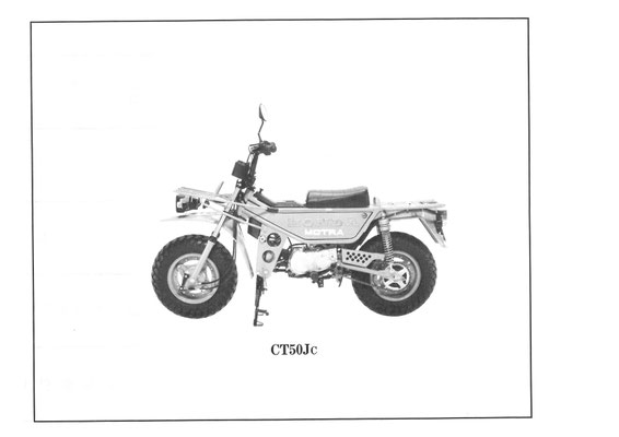 ホンダ モトラ CT50J サービスマニュアル CT50J モトラ サービスマニュアル - バイクの資料室